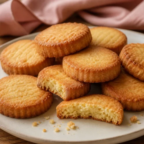 Sablés bretons épais au beurre demi-sel avec mie friable