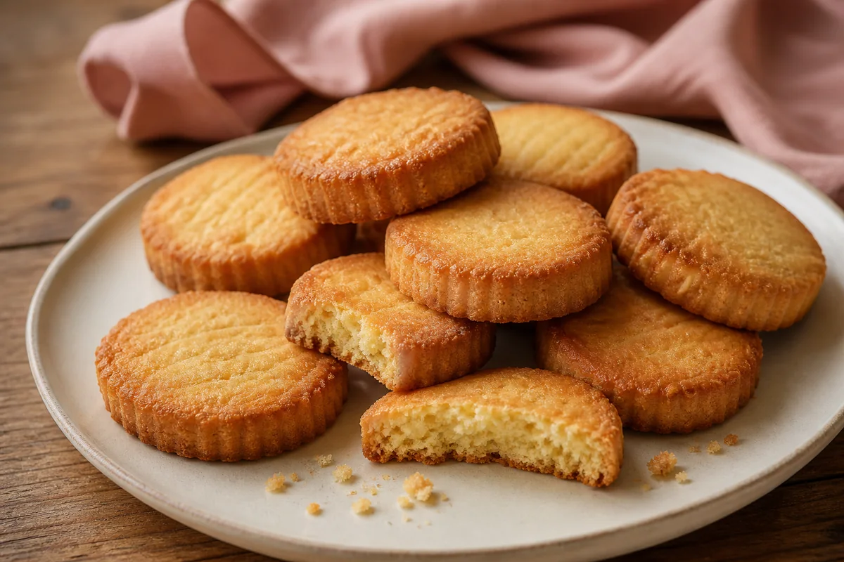Sablés bretons épais au beurre demi-sel avec mie friable
